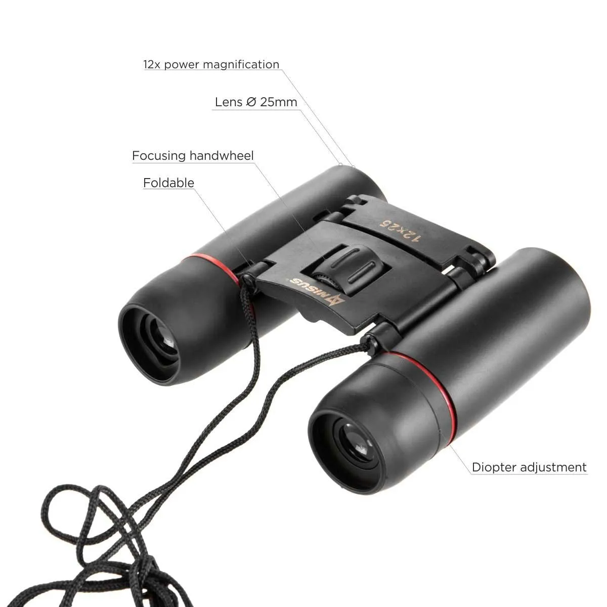 12x25 Camping Binocular for Fishing and Outdoor