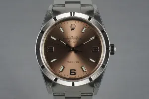 2001 Rolex Salmon Dial Air-King 14010M