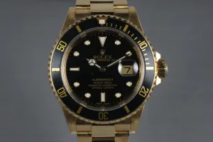 2003 Rolex Submariner  16618 with Black Dial