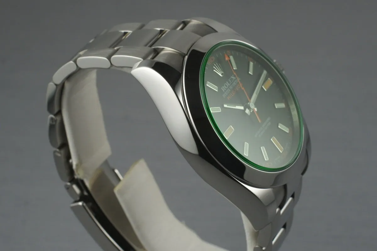 2007 Rolex Milgauss Green 116400V