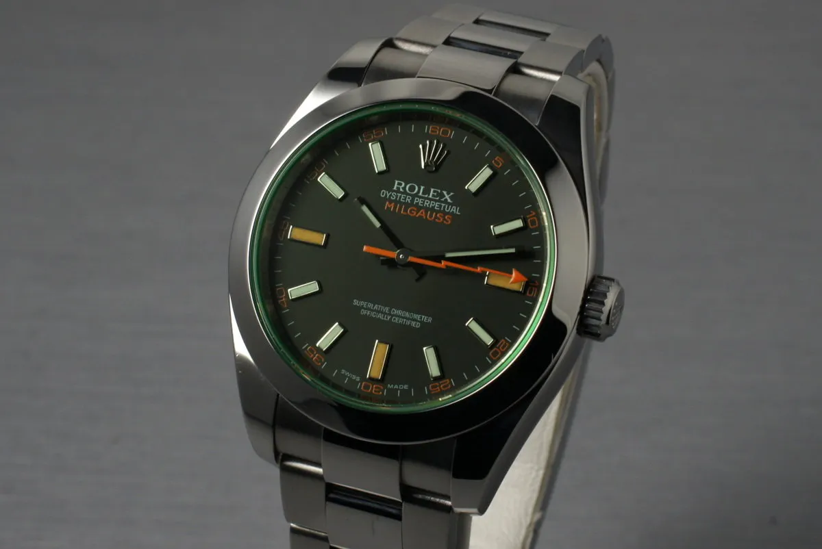 2007 Rolex Milgauss Green 116400V