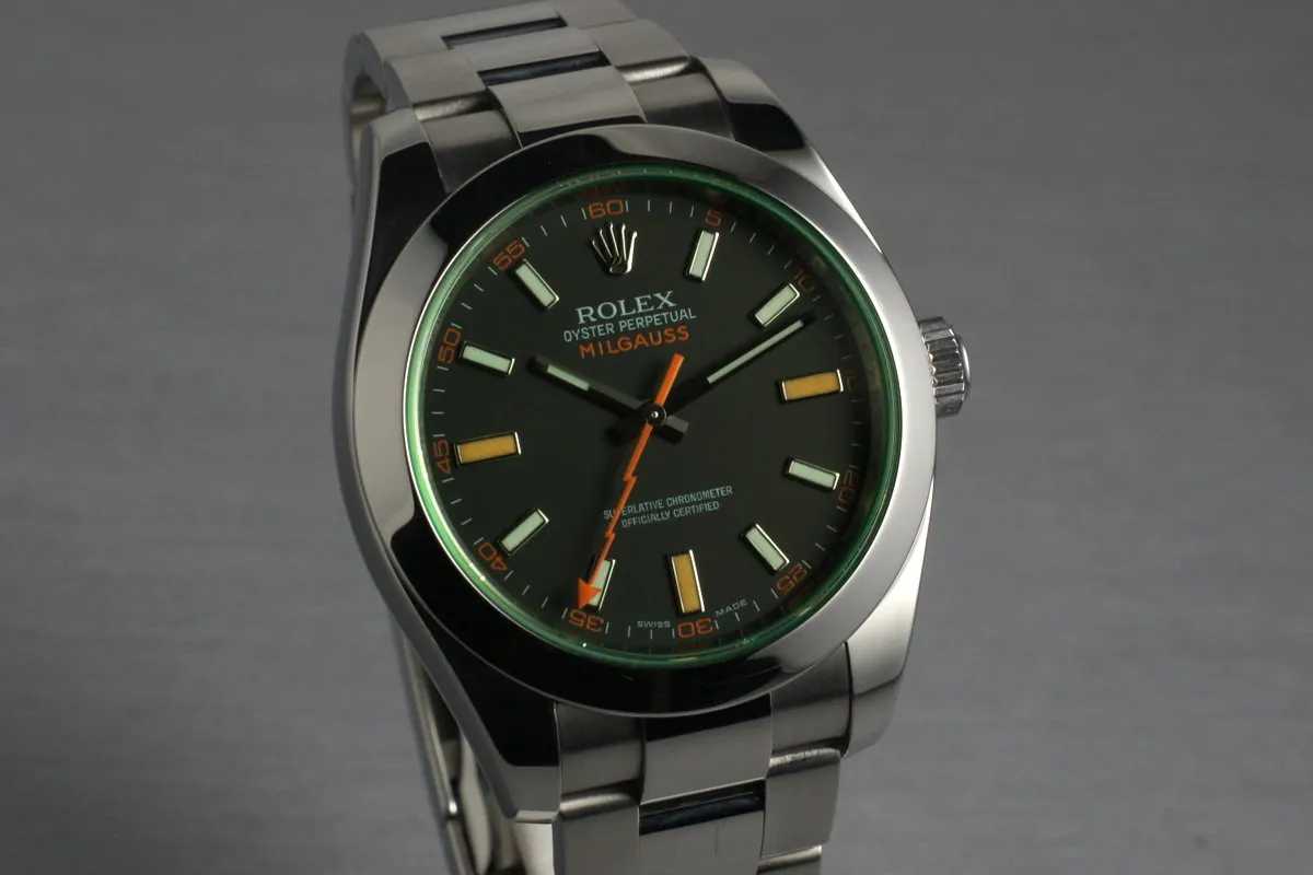 2007 Rolex Milgauss Green 116400V