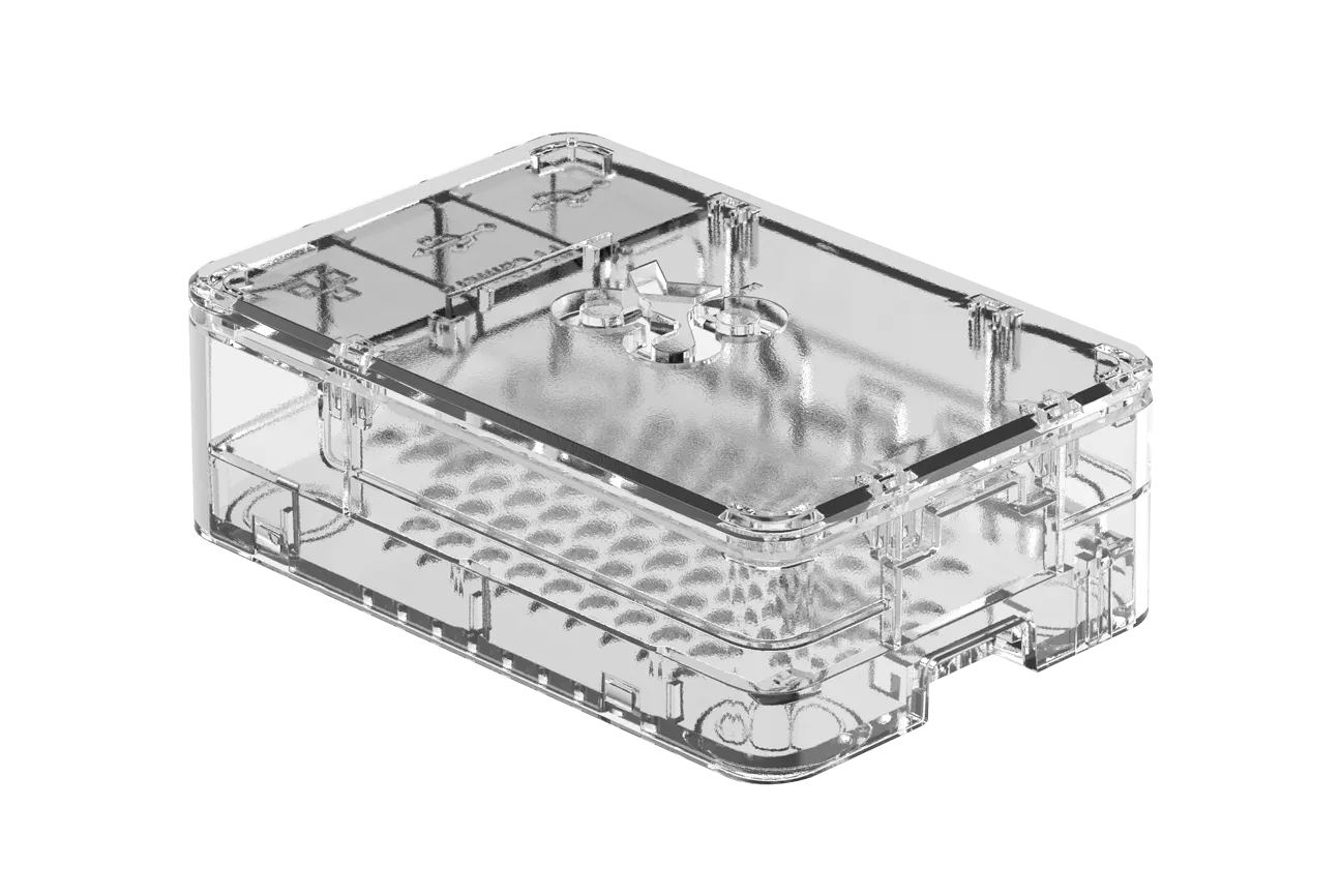 3-piece Case for Pi 4 Model B in Clear