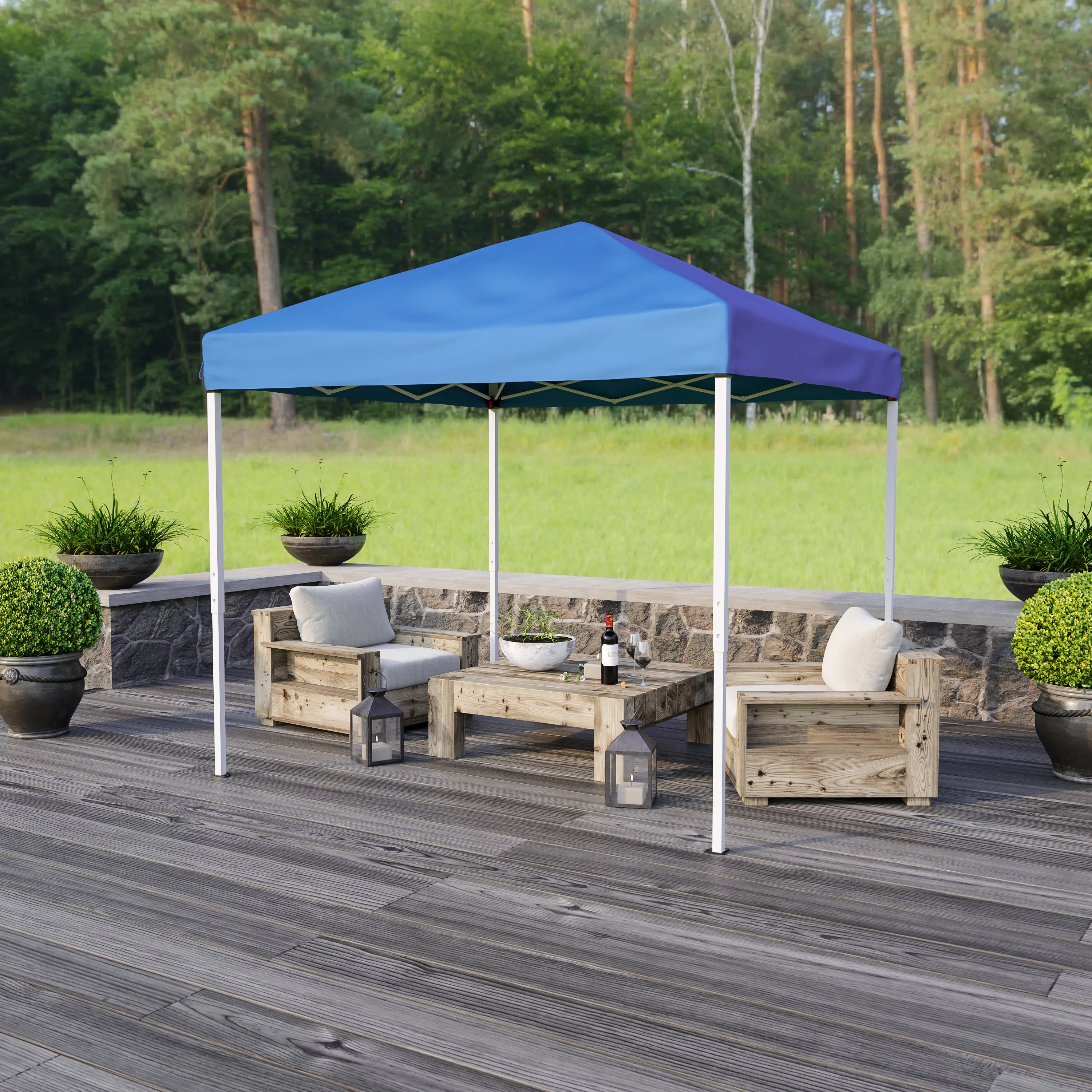 8'x8' Blue Pop Up Canopy JJ-GZ88-BL-GG