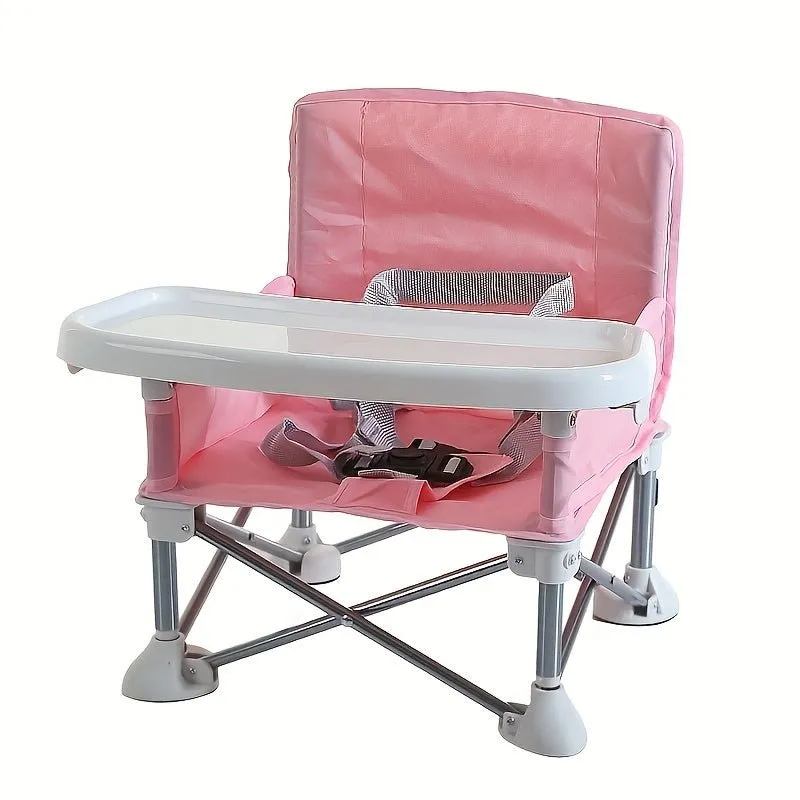 Adventurous Toddler Camping Chair - Foldable Baby Dining Table with Storage Bag, Portable Kids Feeding Chair