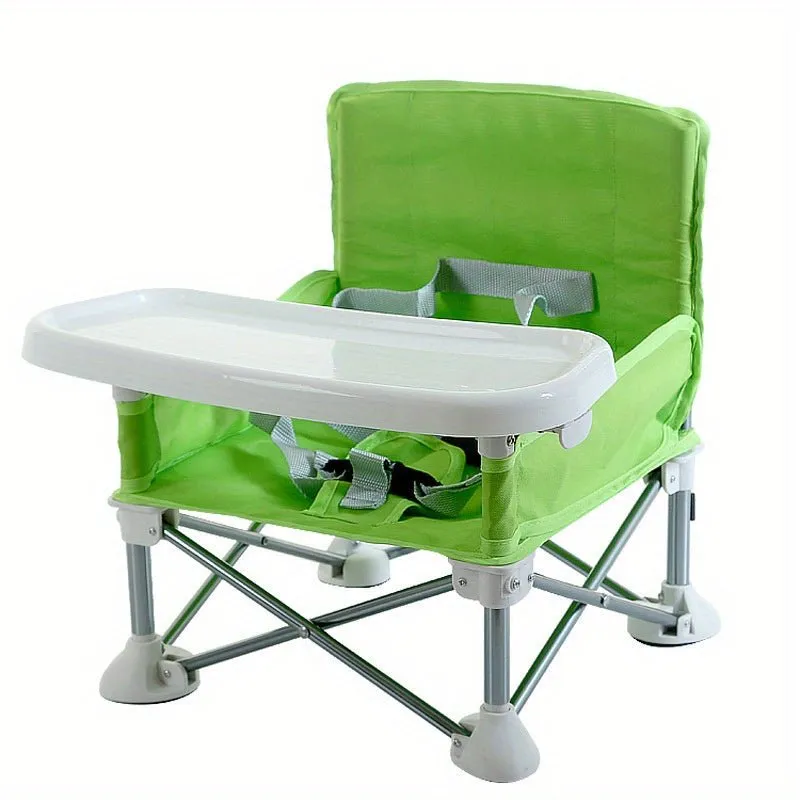 Adventurous Toddler Camping Chair - Foldable Baby Dining Table with Storage Bag, Portable Kids Feeding Chair