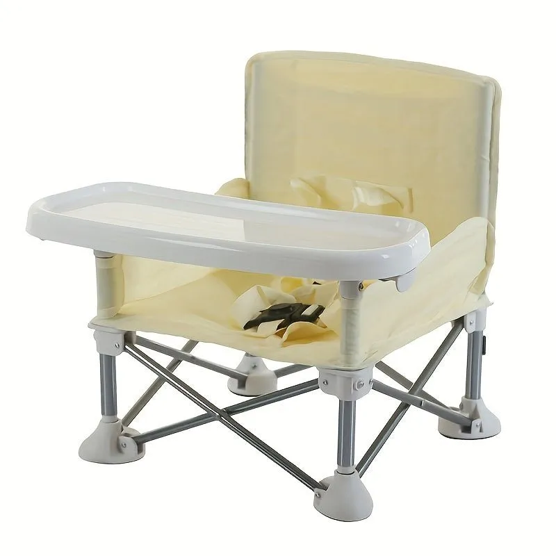 Adventurous Toddler Camping Chair - Foldable Baby Dining Table with Storage Bag, Portable Kids Feeding Chair