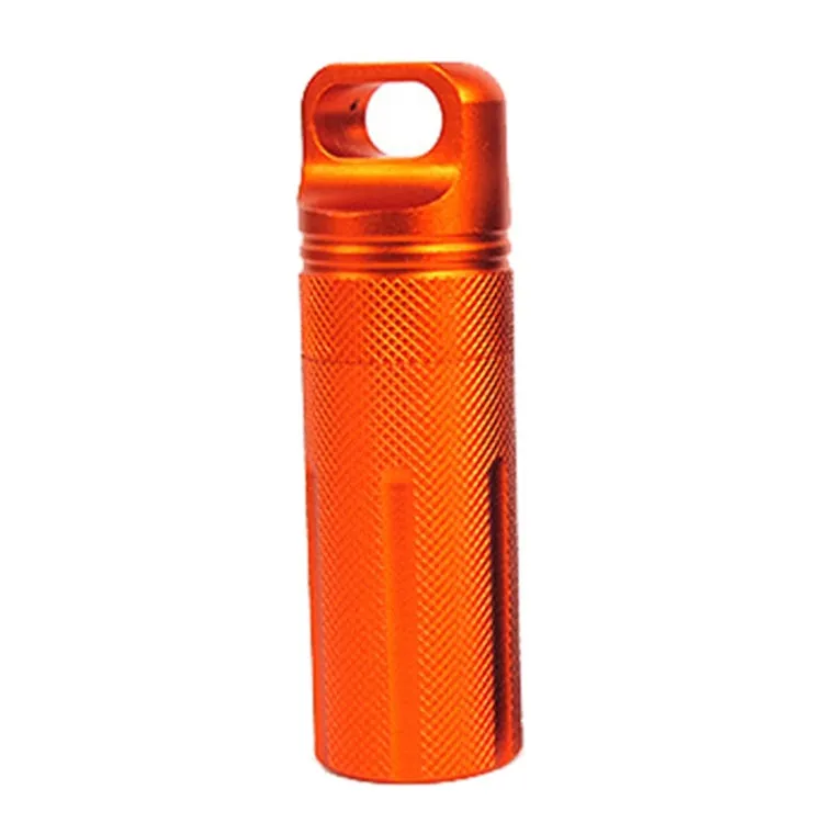 Aluminum Alloy Full Seal EDC Waterproof Can Outdoor Survival Equipment(Orange)