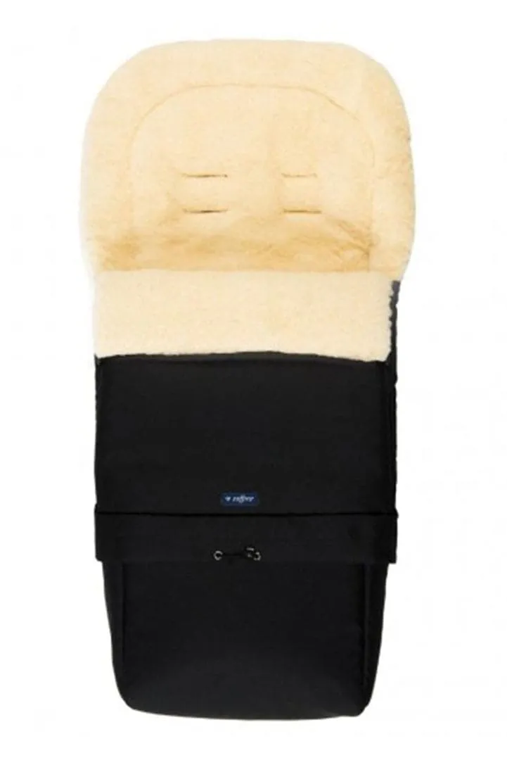 Black Organic Wool Adjustable Footmuff