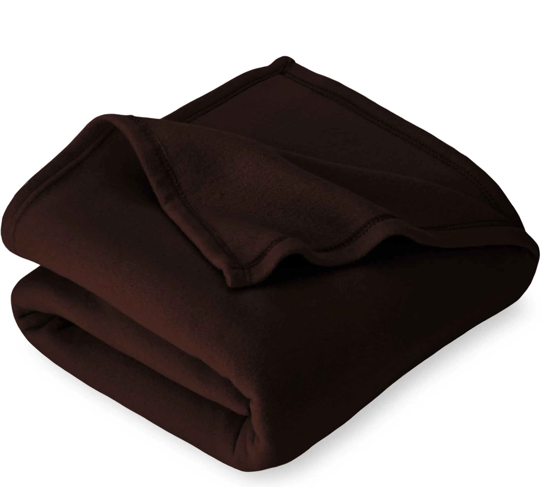 BSB HOME Plain Polar Fleece Heavy Weight Single Bed Blanket Warm Soft & Comfortable for Winter/AC Room/Hotel/Donation/Travelling (Coffee, 800 Gram, 60X90 Inches)