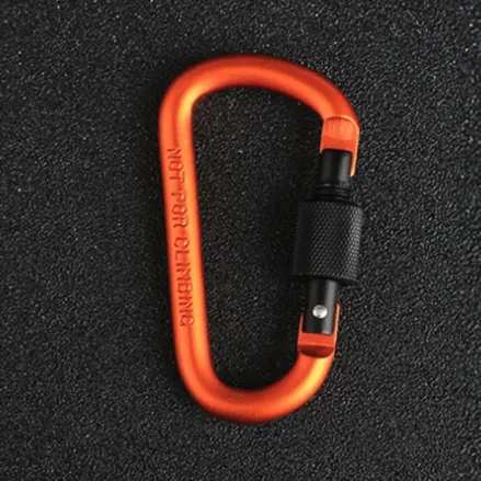 D Rings Aluminium Locking Carabiner Multi Function Tool