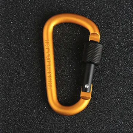 D Rings Aluminium Locking Carabiner Multi Function Tool