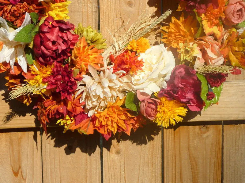 Fall Floral wreath, Fall wreath