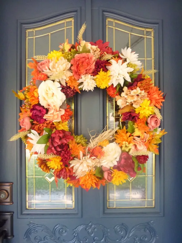 Fall Floral wreath, Fall wreath