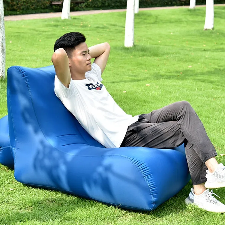 Foldable Inflatable Sofa for Camping, Fishing, and Beach, Single Outdoor Seat, 27.6 x 23.6 x 21.7 inches (Sky Blue)