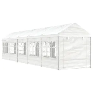 Gazebo with Roof White 11.15x2.28x2.69 m Polyethylene