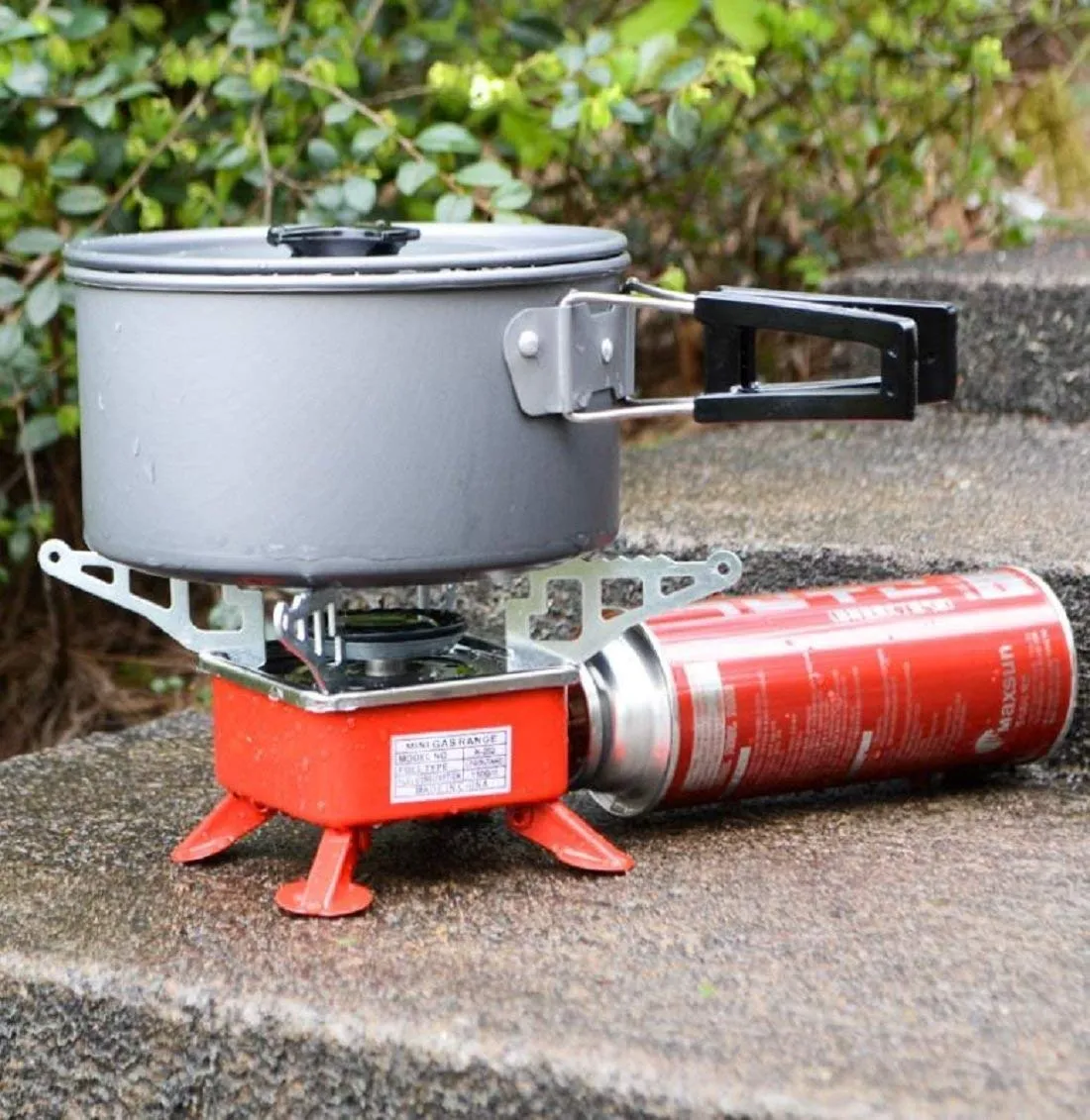 HEBEZON Portable Gas Stove And Picnic Butane Gas Burner For Outdoor Camping, Hiking, Travelling, To Cooking The Food | Camping Equipment, Gastove with Storage Bag, 1 Butane gas Bottle