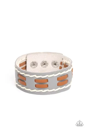 In the FRONTIER Running - Silver Bracelet - Paparazzi Accessories