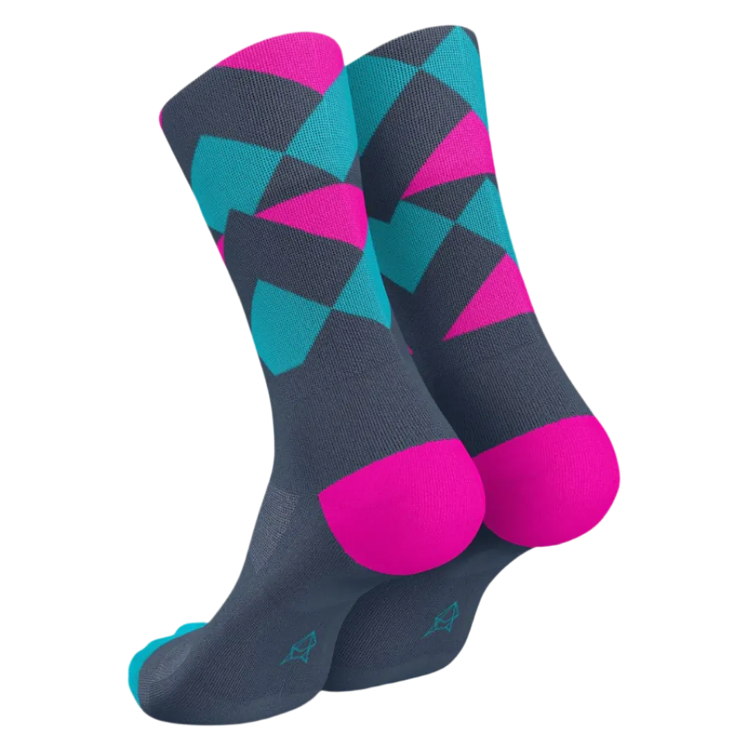 Incylence - Running Peaks Long Sock - Zucchero Cyan