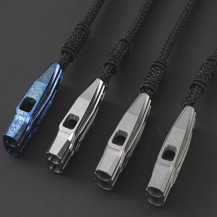 KS014 Dual Tube Outdoor Survival Referee Training High Frequency Whistle, Color: Stonewash