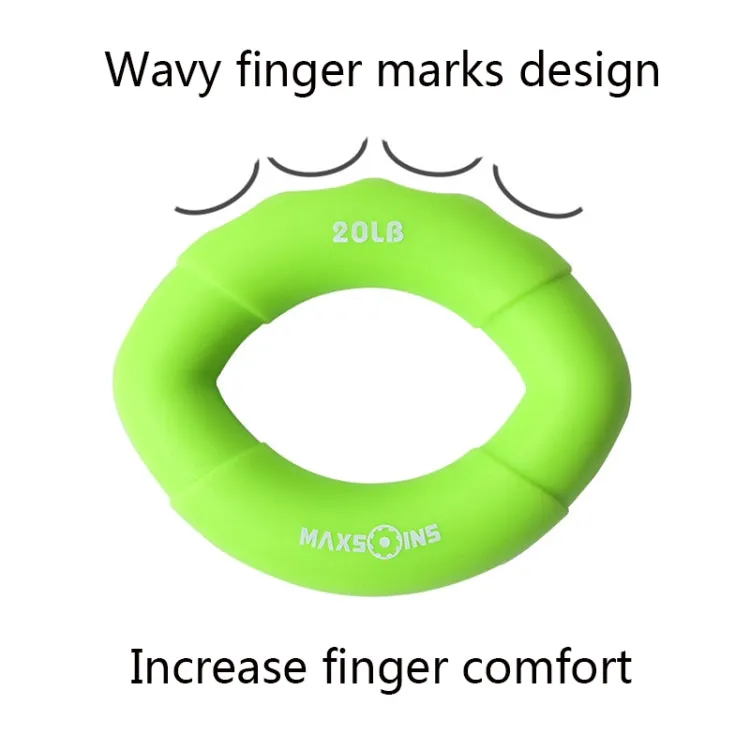 MAXSOINS MXO-009898 Silicone Finger Exercise Grip Device Olive Shape Rehabilitation Finger Pinch Device, Specification: 80LB(Black)