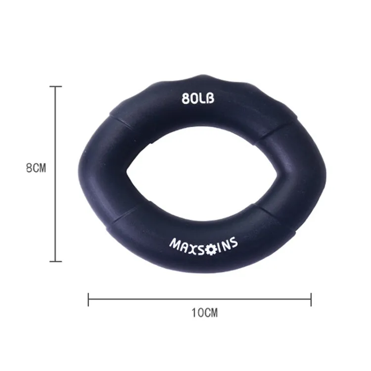 MAXSOINS MXO-009898 Silicone Finger Exercise Grip Device Olive Shape Rehabilitation Finger Pinch Device, Specification: 80LB(Black)