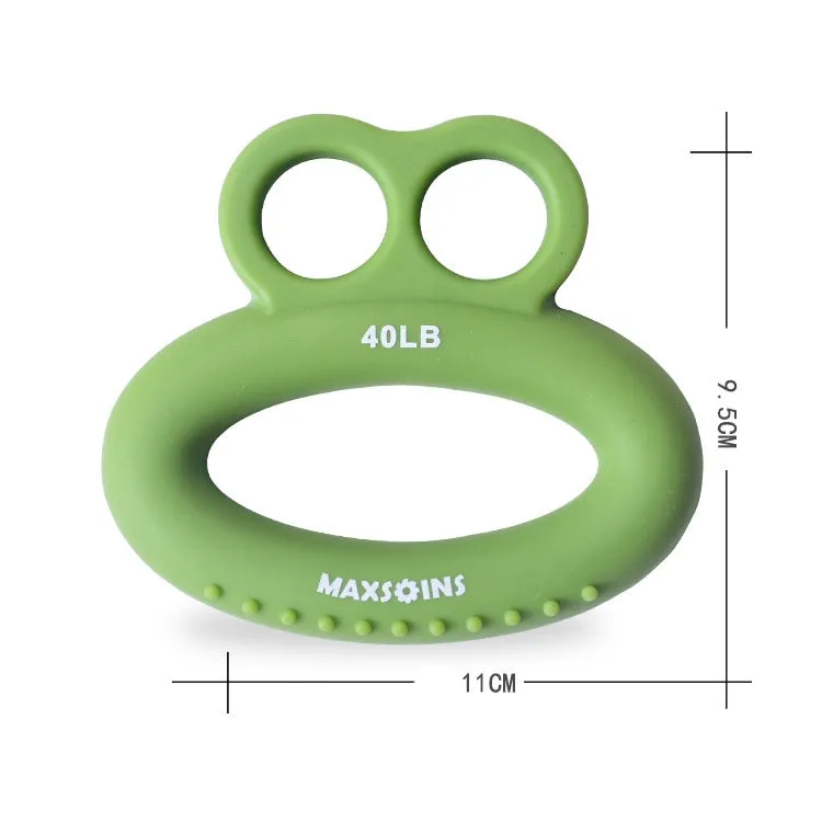 MAXSOINS MXO-DOUBLE-001 Frog Shape Finger Grip Training Device Finger Grip Ring, Specification: 20LB (Plane Green)