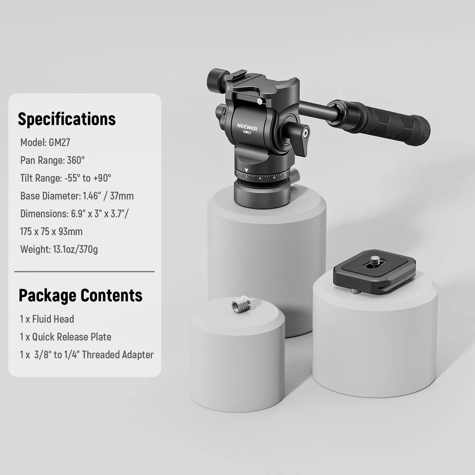 NEEWER GM27 Tripod Fluid Head