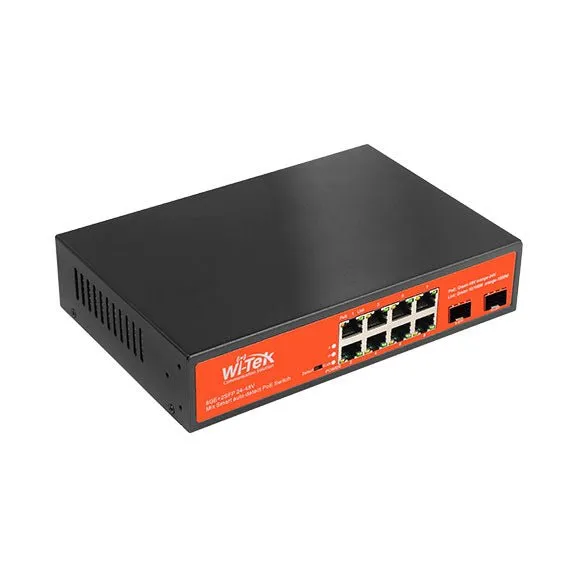 Network Switch, PoE,  24V & 48V, 8 Port