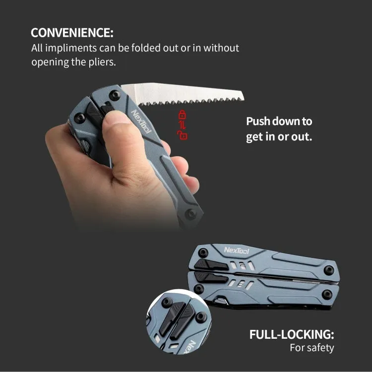 Nextool  14-In-1 Multi-Function Tools Bits Set Folding Pliers Camping Hiking Scissors Opener Ne20223