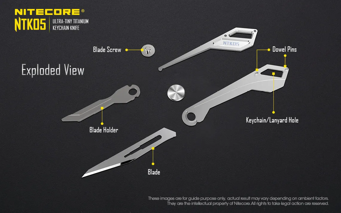 Nitecore NTK05 Ultra Tiny Titanium Keychain Knife