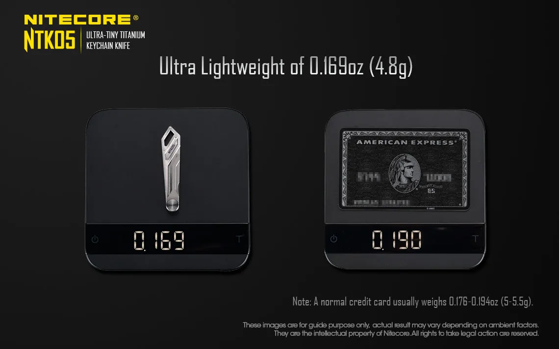 Nitecore NTK05 Ultra Tiny Titanium Keychain Knife