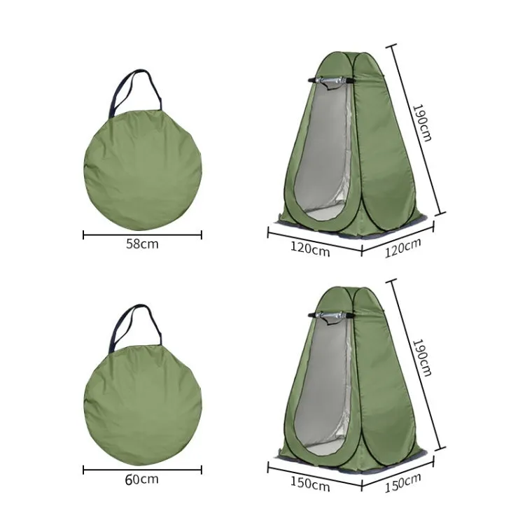 Outdoor Camping Toilet Changing Tent Automatic Shower Bathing Tent, Style: Double Person(Green)