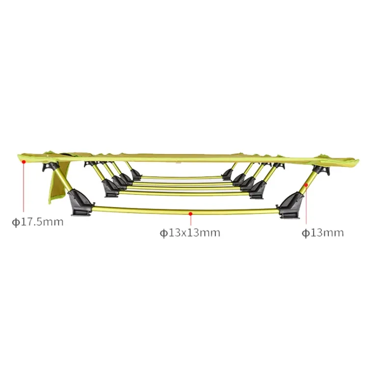 Outdoor Lightweight Folding Bed for Camping, Fishing, and Beach, Simple Leisure, 70.9 x 24 inches (Green)