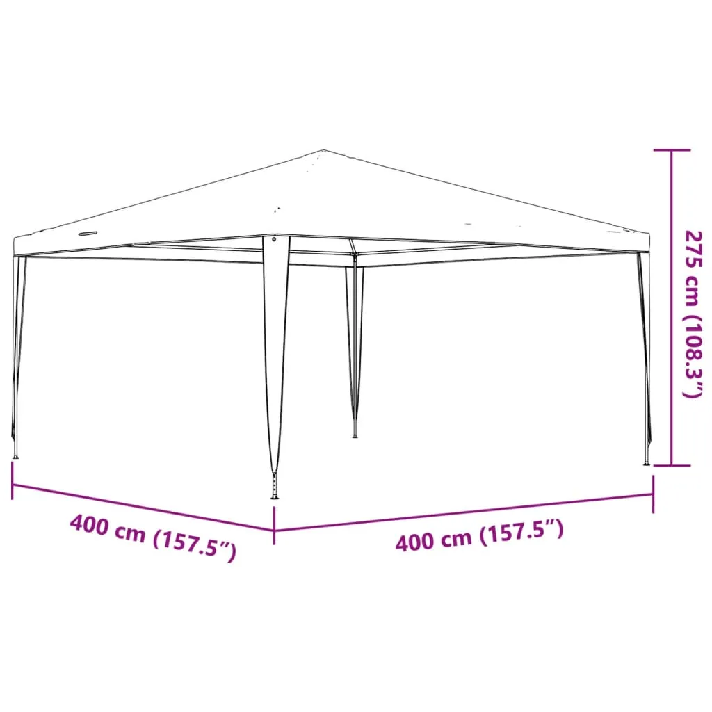 Party Tent 4x4 m White