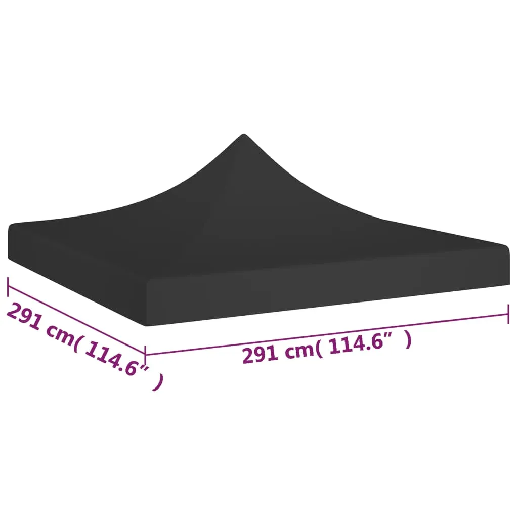 Party Tent Roof 3x3 m Black 270 g/m²