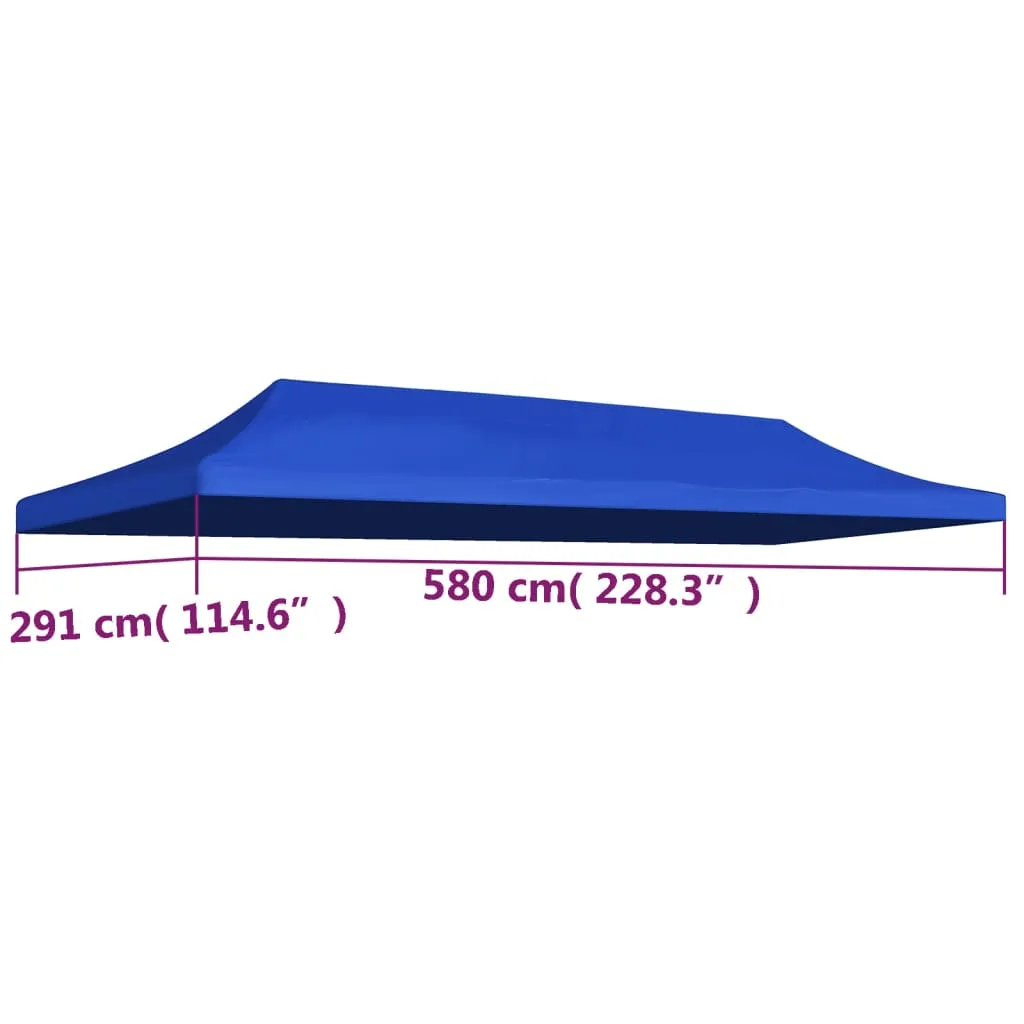 Party Tent Roof 3x6 m Blue