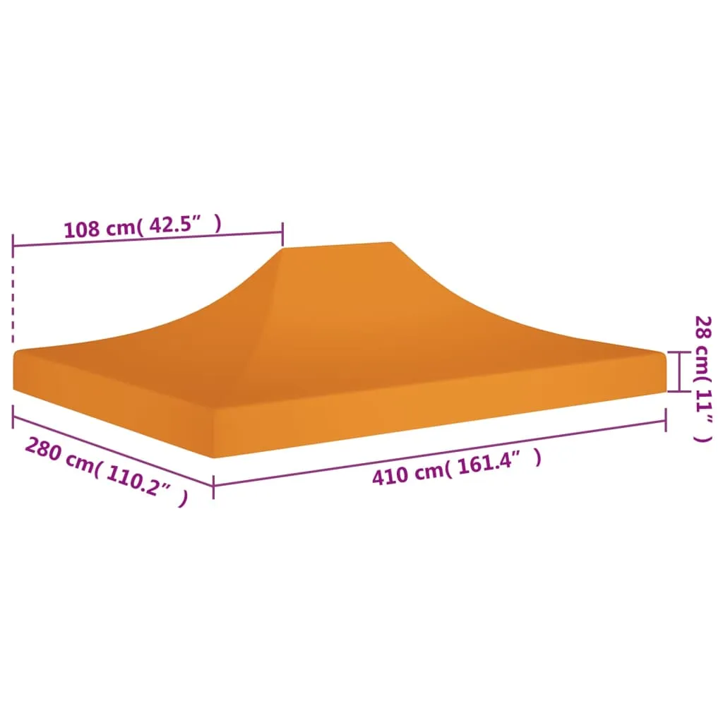 Party Tent Roof 4x3 m Orange 270 g/m²