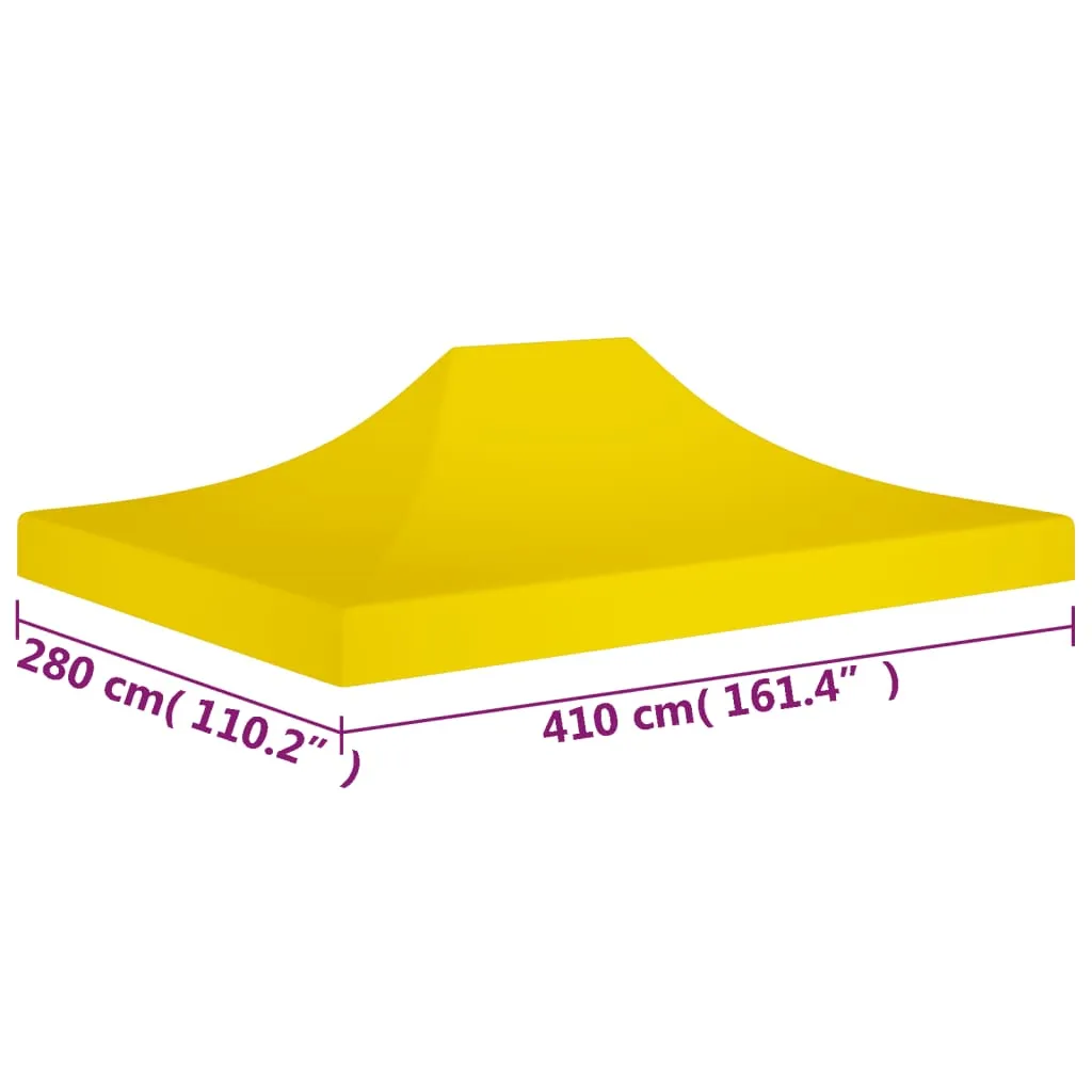 Party Tent Roof 4x3 m Yellow 270 g/m²