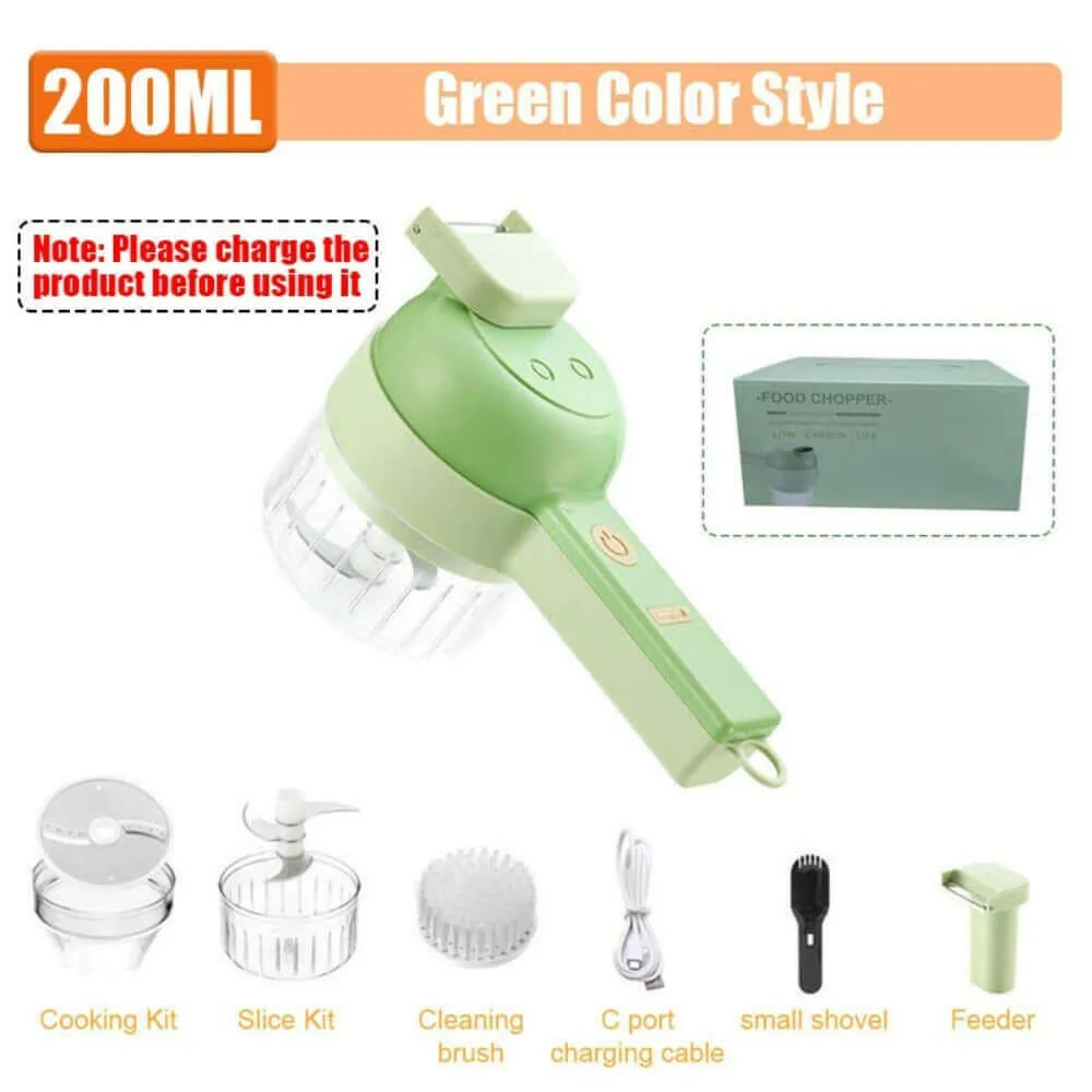 Portable Handheld 4 in 1 Electric Vegetable Slicer