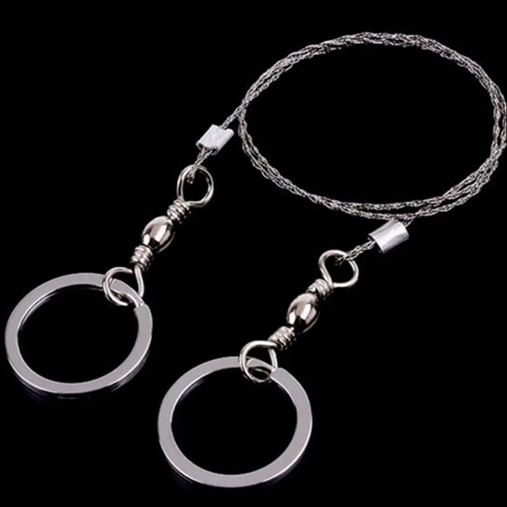 Portable Survival Gear Steel Wire Saw Manual Hand Steel Rope Chain Travel Tool/ Outdoor