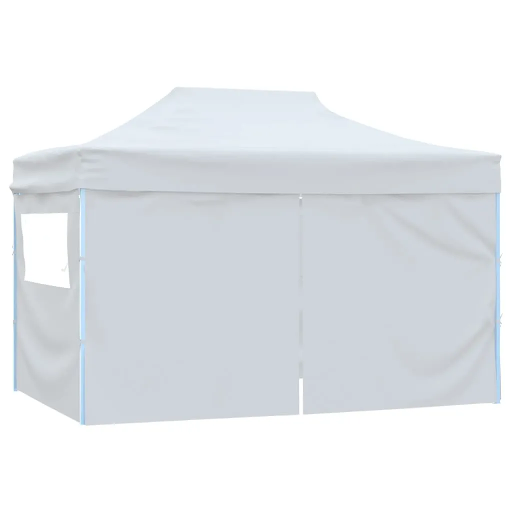 Professional Folding Party Tent with 4 Sidewalls 3x4 m Steel White