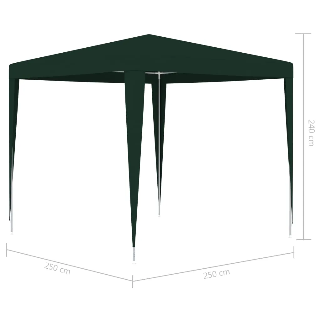 Professional Party Tent 2.5x2.5 m Green 90 g/m²