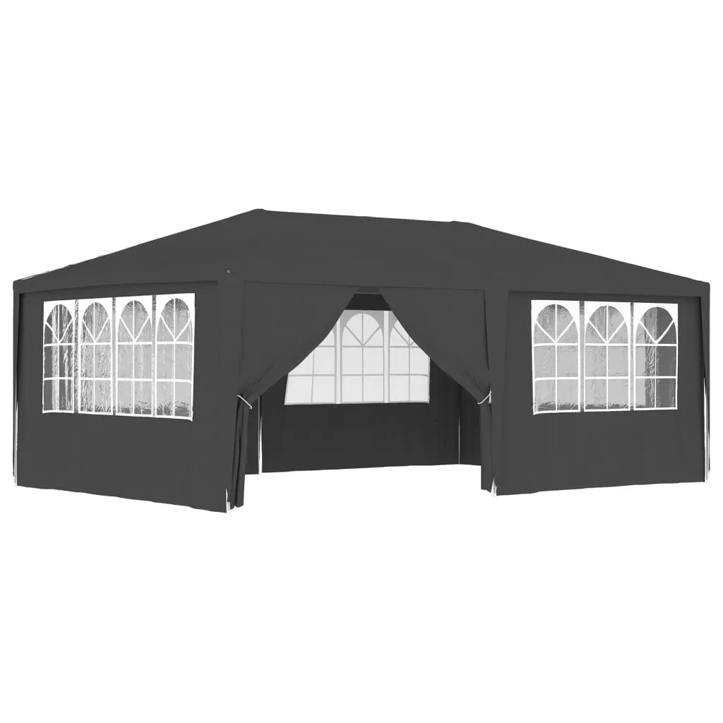 Professional Party Tent with Side Walls 4x6 m Anthracite 90 g/m?