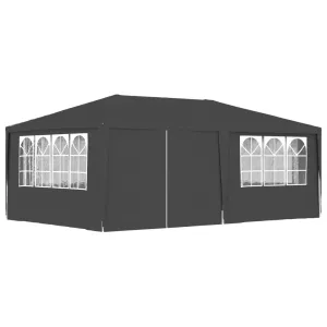 Professional Party Tent with Side Walls 4x6 m Anthracite 90 g/m?