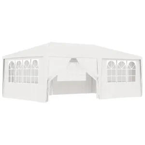 Professional Party Tent with Side Walls 4x6 m White 90 g/m?