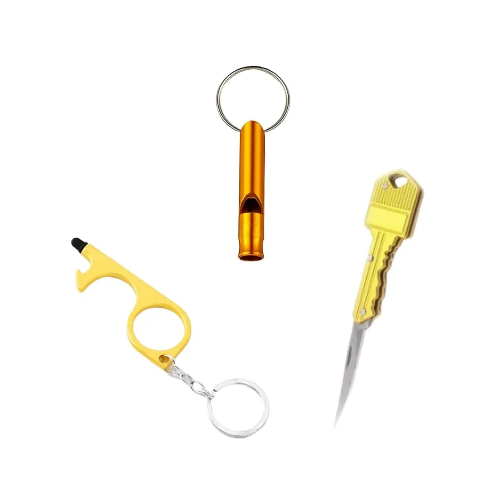 Safety Tool Keychains 3-Piece Self Defense Kit