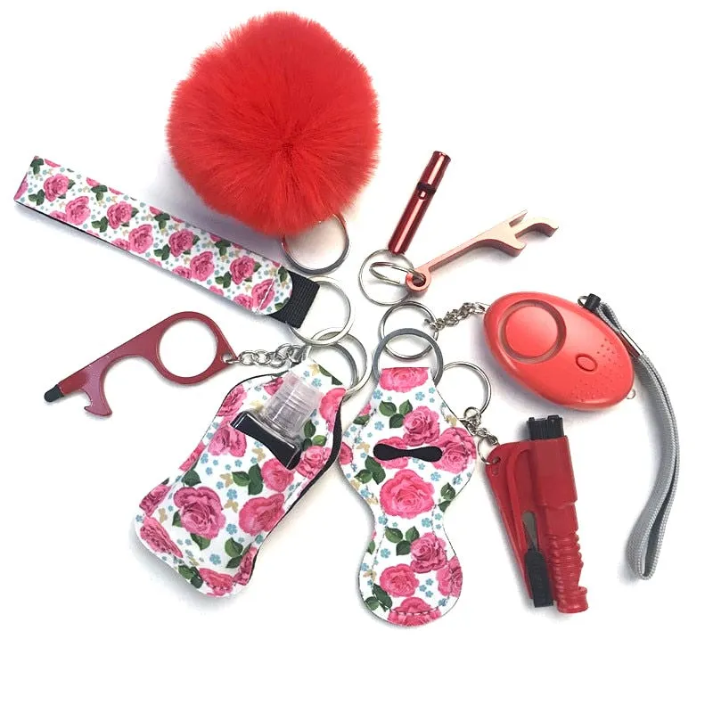 Safety Tools 10-Piece Self Defense Keychain Set