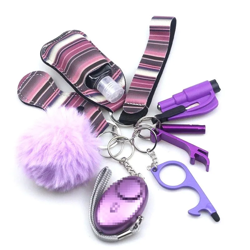 Safety Tools 10-Piece Self Defense Keychain Set