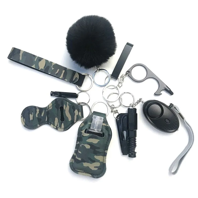 Safety Tools 10-Piece Self Defense Keychain Set